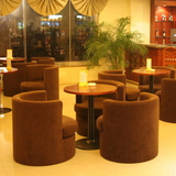 售楼处部宾馆酒店大厅堂洽谈接待桌椅 一桌三椅 咖啡西餐厅餐桌椅