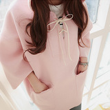 2015韩国东大门代购春秋季带帽宽松长袖套头卫衣外套韩版女装学生