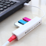 苹果笔记本电脑 USB分线器集线器 USB网卡hub网络转换器网线接口