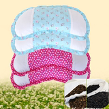 韩式月牙形荞麦枕纯棉小碎花护颈保健枕芯单人儿童枕头带枕套包邮