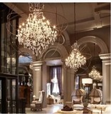 美式水晶吊灯个性圆形水晶吊灯北欧别墅酒店工程创意水晶吊灯