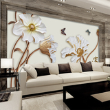 墨图大型壁画 欧式3D立体浮雕壁纸 客厅卧室墙纸背景墙纸 现代画