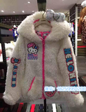 正品代购冬装女学生hellokitty羊羔毛绒羽绒棉服外套K81D-WWRW12
