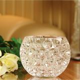 水晶球玻璃烛台创意摆件简约现代家居装饰琉璃杯花盆办公室小花盆