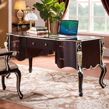 热销地中海书桌欧式书桌美式实木书桌办公桌电脑桌椅组合书房家具