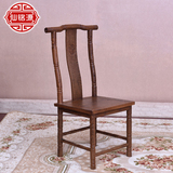 红木古典家具 鸡翅木竹节小官帽椅 仿古中式 小实木椅 靠背餐椅