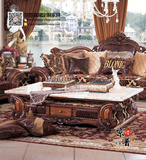京普家具高端别墅豪宅奢华欧美式家具客厅天然大理石面茶几咖啡桌