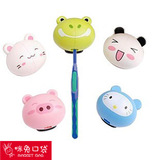 热卖特价可爱动物牙刷架 韩式创意时尚卡通家族儿童牙刷套带吸盘
