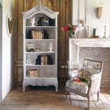 书柜美式实木 地中海美式简约现代橡木书柜储物柜 美式书柜定制