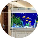 生态鱼缸水族箱欧式靠墙鞋柜底过滤弧形双圆底柜中型大型玻璃定制