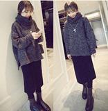2016新款韩版女装高领加厚毛衣两件套套装秋冬时尚气质针织衫短裙
