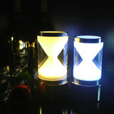 粤明新款LED充电酒吧台灯 创意亚克力圆形沙漏灯户外服务灯具包邮