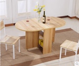 现代简易餐桌椭圆形折叠宜家伸缩饭桌小户型桌子组装客厅家用家具