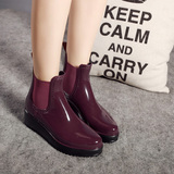 2015冬季韩版保暖雨鞋休闲短筒雨靴厚底胶鞋防滑成人女士水鞋潮