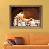 自油自画 数字油画diy 手绘大幅客厅卧室人物风景欧式装饰画 裸女