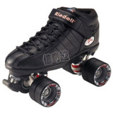 美国代购 双排四轮旱冰鞋Riedell 黑色 中帮 成人款 溜冰鞋