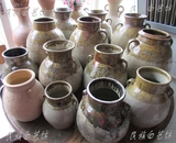 纯手工粗陶陶罐坛花器花瓶花盆土陶做旧仿古陶缸装饰摆件花器花坛