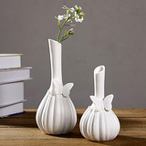 北欧白色陶瓷插花瓶器 现代家居餐桌客厅创意装饰品摆件新婚礼物