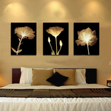 花卉抽象壁画 现代简约客厅装饰画 沙发背景墙无框画 时尚三联画