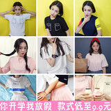 2016春夏装新款短袖T恤女韩版女装学生原宿风体恤女生衣服打底衫