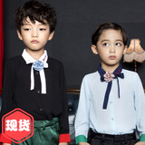 现货韩国童装男童女童2016秋tigermini雪纺长袖衬衫衬衣正品代购