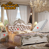 路易拉菲家具 欧式床 法式雕花双人床公主床 床+床头柜*1+床垫