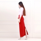 2016韩版 春夏铅笔裙新款包臀半身超长裙显瘦后开叉一步长裙女装