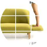 木质布艺沙发简欧式日式折叠实木北欧风格单人小户型沙发住宅家具