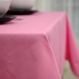 热卖纯棉布艺纯色餐桌布台布桌垫茶几布粉色咖啡色米白红色长方形