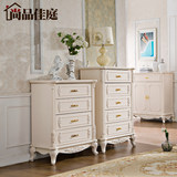 欧式实木斗柜 白色法式雕花小户型四/五斗柜欧式客厅卧室储物柜