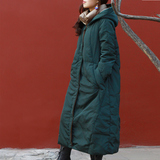 15冬季新款韩版纯色气质羽绒服宽松百搭加厚外套女休闲长款鸭绒服