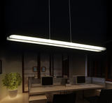 办公室LED吊灯长方形酒吧餐厅个性吧台客厅现代简约亚克力