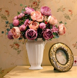 欧式假花仿真花套装 法式家居餐桌花瓶客厅装饰摆设混合