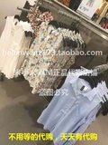 H＆M HM H&M正品代购2016新款女装纯色条纹碎花单口袋无袖衬衫