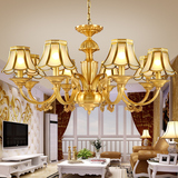 欧式吊灯全铜灯具美式客厅灯复古大气金色古典奢华卧室灯餐厅灯饰