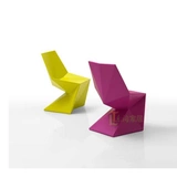 个性玻璃钢菱形vertex chair几何钻石潘东椅创意休闲椅会客椅S椅