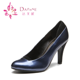 Daphne/达芙妮专柜正品秋款单鞋高跟女鞋羊皮舒适鞋子1213404019