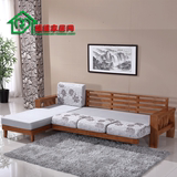 实木沙发橡木沙发组合推拉贵妃沙发床现代中式客厅家具特价