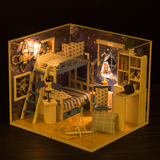 diy小屋温馨系列建筑拼装模型手工制作玩具小房子别墅创意礼物女