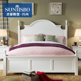 圣蒂斯堡 韩式床双人床1.8米欧式田园床1.5米白色公主婚床实木床
