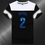 凯里欧文2号球衣篮球训练服短袖T恤原宿风星空反光青少年学生衣服