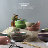 创意韩式陶瓷碗 面碗大号汤碗家用碗 菜碗沙拉碗吃面碗牛肉烩面碗