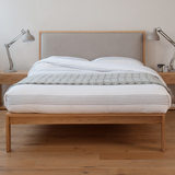 新款北欧实木床简约1.5米1.8米大床欧式双人床定制松木榉木橡木床