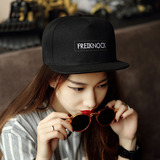 韩国新款简约刺绣字母FREIKNOCK男女时尚潮帽子鸭舌帽嘻哈平沿帽