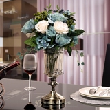 欧式创意玻璃花瓶摆件家居装饰品客厅餐桌门店书房时尚电视柜摆设