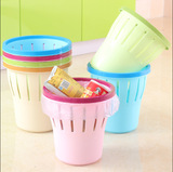 无盖垃圾桶厨房卫生间卧室创意家用 带压圈垃圾筒小号办公室纸篓