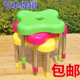 包邮宜家时尚彩色家用塑料凳方凳加厚型批发高凳餐凳小矮凳凳子