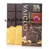 圣诞美国高迪瓦Godiva歌帝梵72% 黑巧克力杏仁巧克力 大排100G