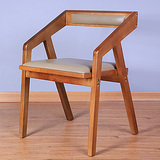 美式新款整装成人软包木头带扶手新中式餐椅 简约靠背椅实木椅子