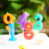 彩色数字生日蜡烛 无烟环保蜡烛 独立包装 生日蛋糕蜡烛 烘焙装饰